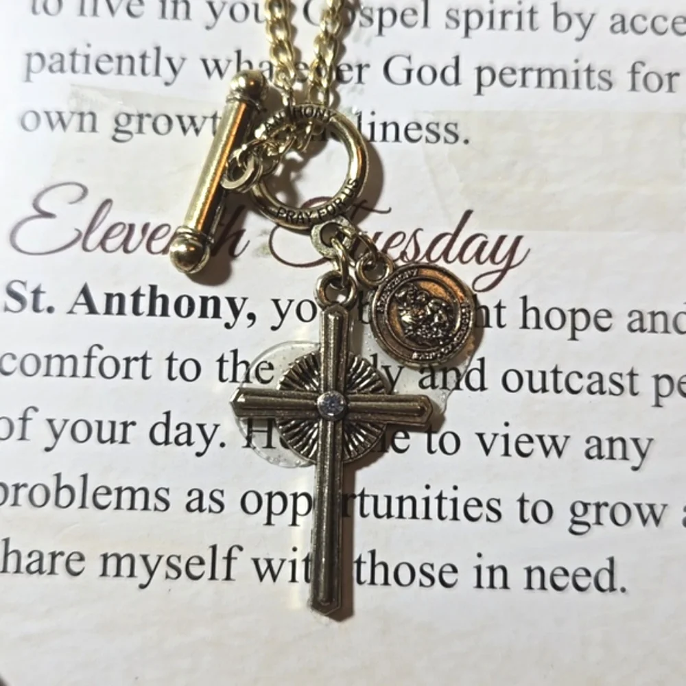 #293 Franciscan Friars of the Atonement St Anthony Pray For Us Medal Necklace - Picture 2 of 3